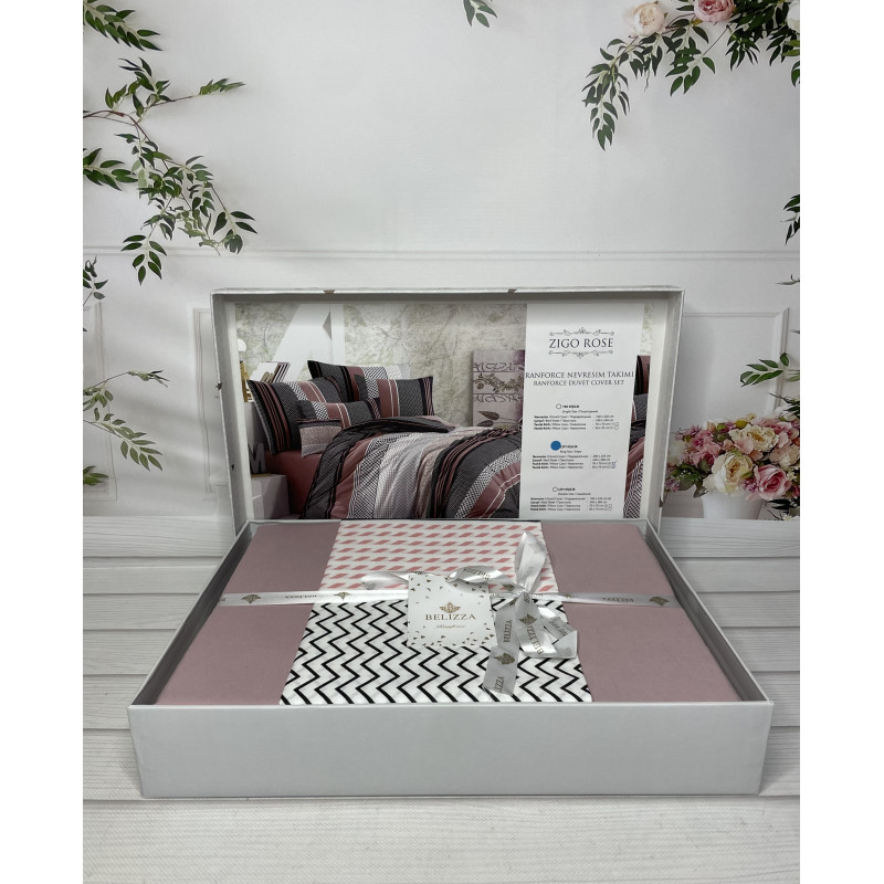 Zigo rose постільна білизна з натуральної бавовни. Євро розмір. Belizza Туреччина. (16057)