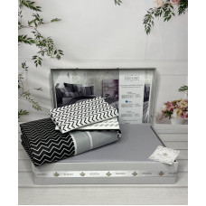 Zigo grey постільна білизна з натуральної бавовни. Євро розмір. Belizza Туреччина. (51943)