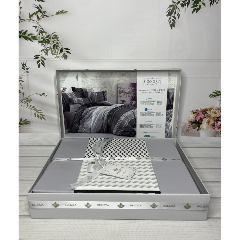 Zigo grey постільна білизна з натуральної бавовни. Євро розмір. Belizza Туреччина. (51943)