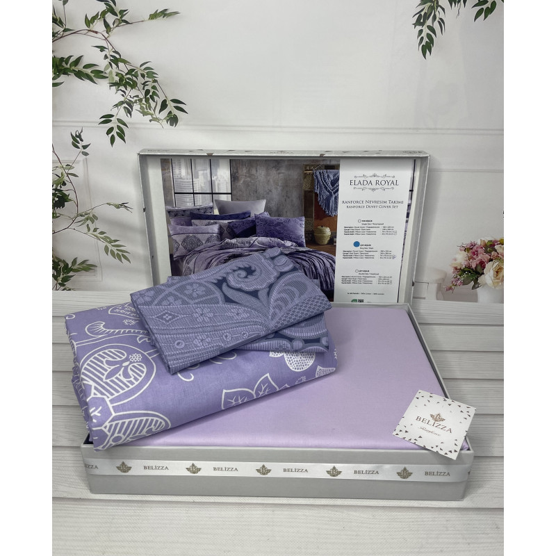 Elada royal постільна білизна з натуральної бавовни. Євро розмір. Belizza Туреччина. (63010)