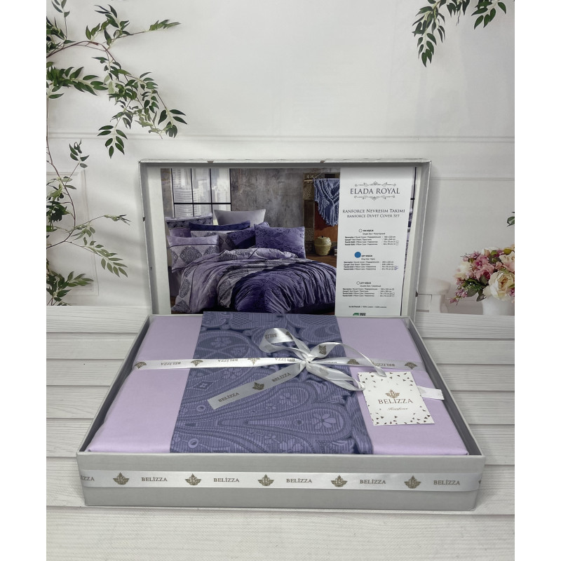 Elada royal постільна білизна з натуральної бавовни. Євро розмір. Belizza Туреччина. (63010)