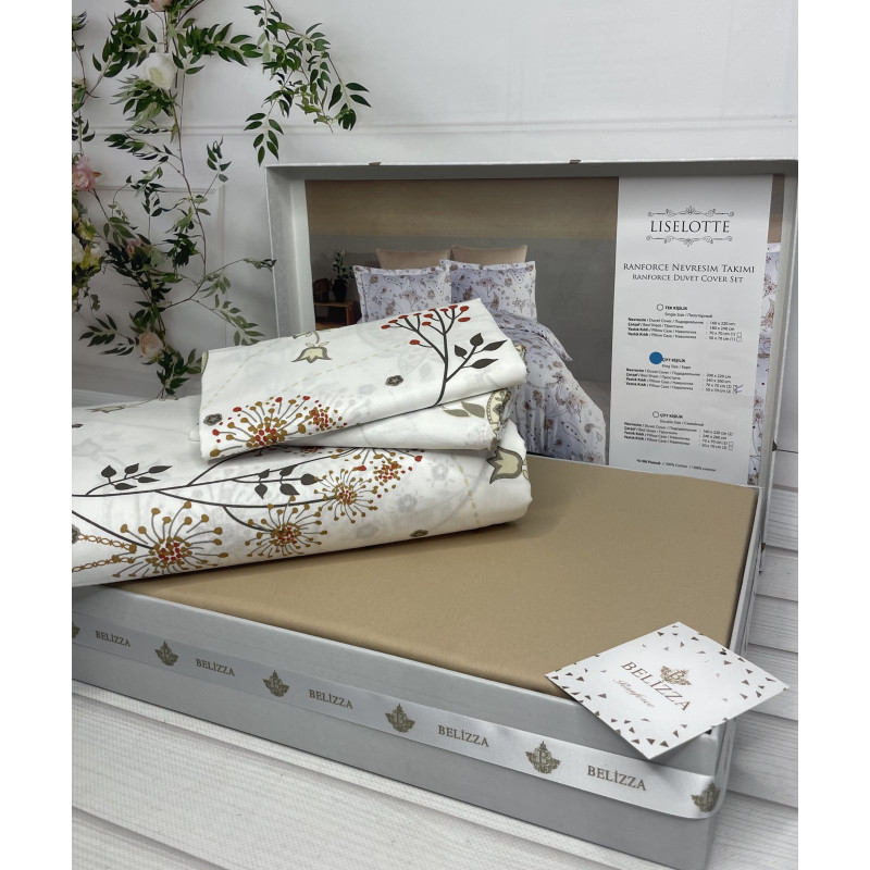 Liselotte постільна білизна з натуральної бавовни. Євро розмір. Belizza Туреччина. (34493)
