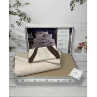 Wave beige постільна білизна з натуральної бавовни. Євро розмір. Belizza Туреччина. (19850)