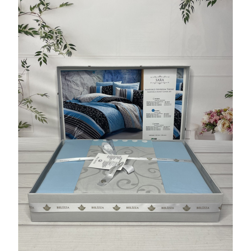 Sara постільна білизна з натуральної бавовни. Євро розмір. Belizza Туреччина. (36930)