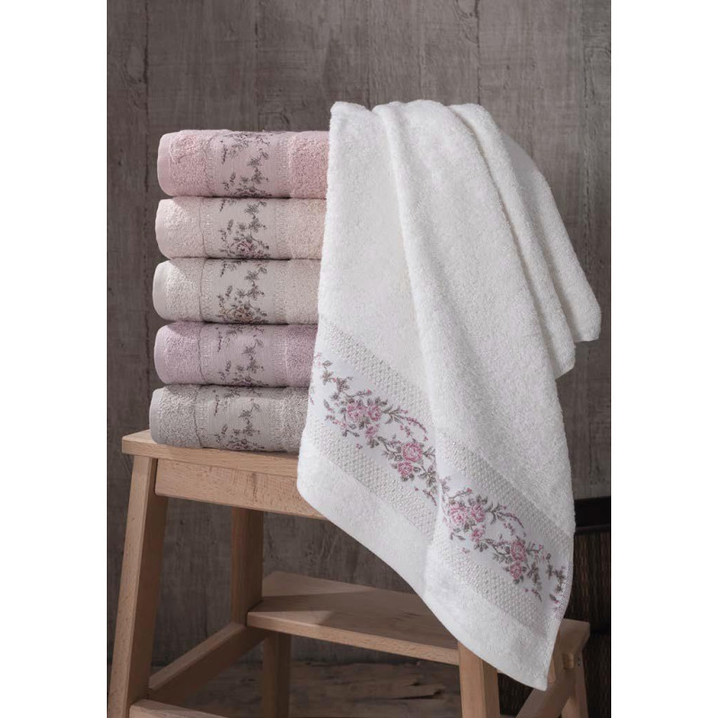 Ronesans 50х90см., 6 шт/уп., бамбукові рушники. Pupilla Туреччина. (28246)