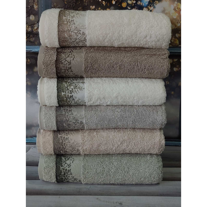 Tenti бамбукові рушники 70x140см., 6шт/уп. Pupilla Туреччина (86228)