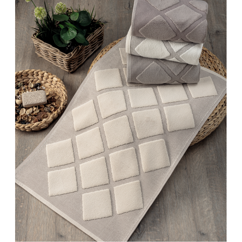 Vitra рушник під ноги, 50х70см., 4шт/уп. бавовна. Pupilla Туреччина. (22841)