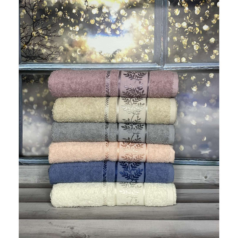 MaMe Listik New 70х140см., 6 шт/уп. махрові рушники. Бавовна. Туреччина (53216)