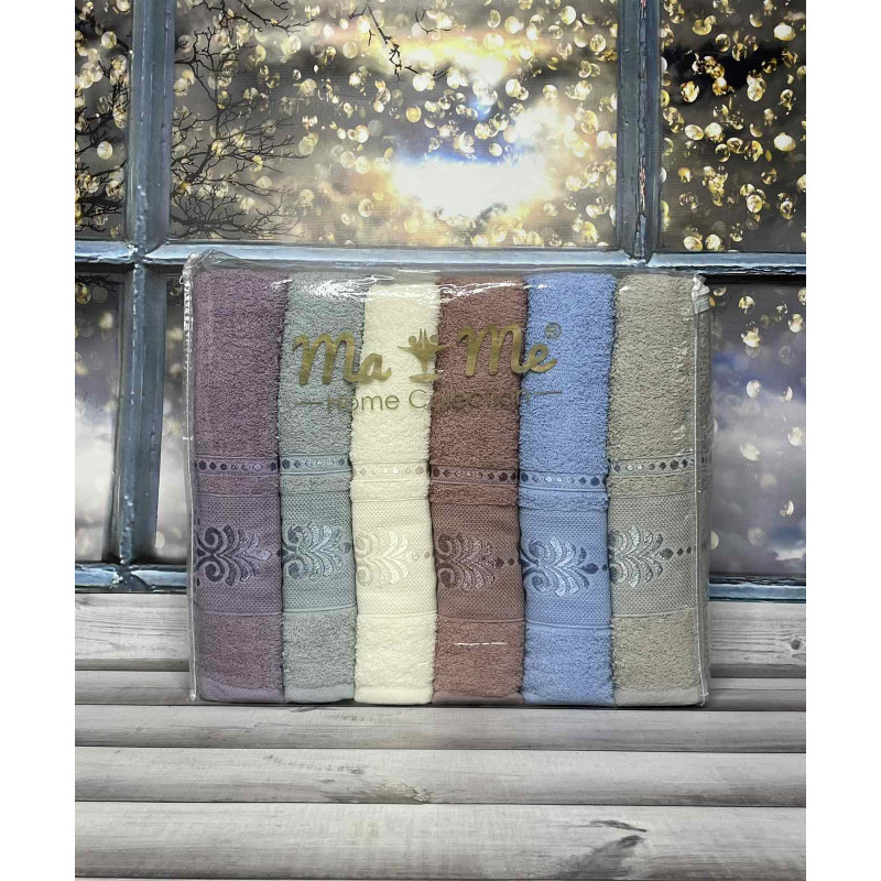 MaMe Venzel 50x90см., 6 шт/уп. махрові рушники. Бавовна. Туреччина (23064)