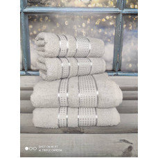 MaMe Gri 50x90 см.+70х140 см., 4 шт/уп. Рушники баня + обличчя. Бавовна. (72557)