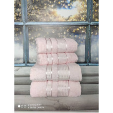 MaMe Pembe 50x90 см.+70х140 см., 4 шт/уп. Рушники баня + обличчя. Бавовна. (74703)