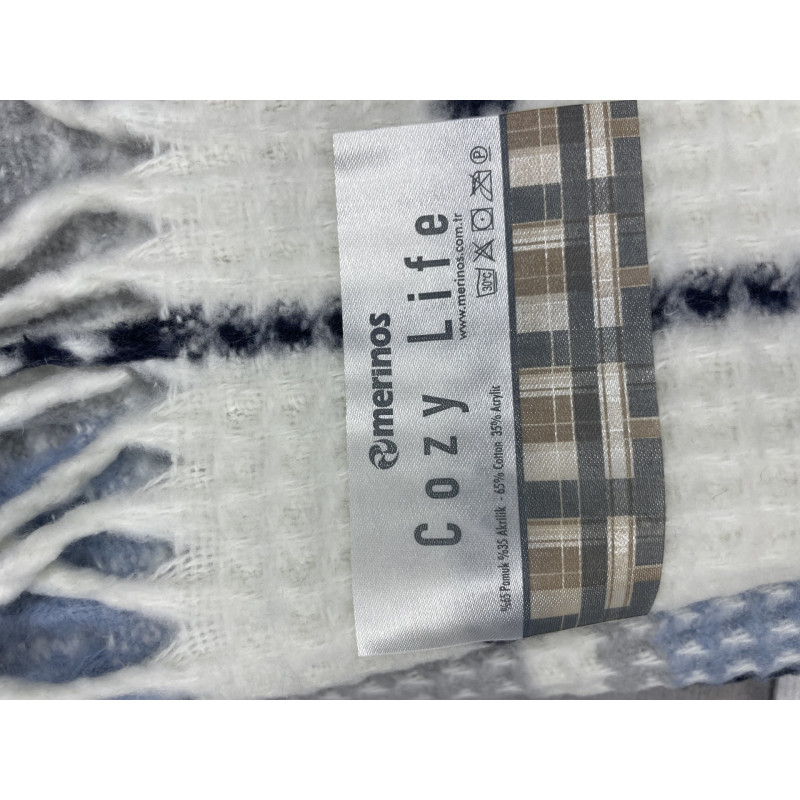 Gri плед вафелька 130х170 см. Merinos Туреччина. (14848)