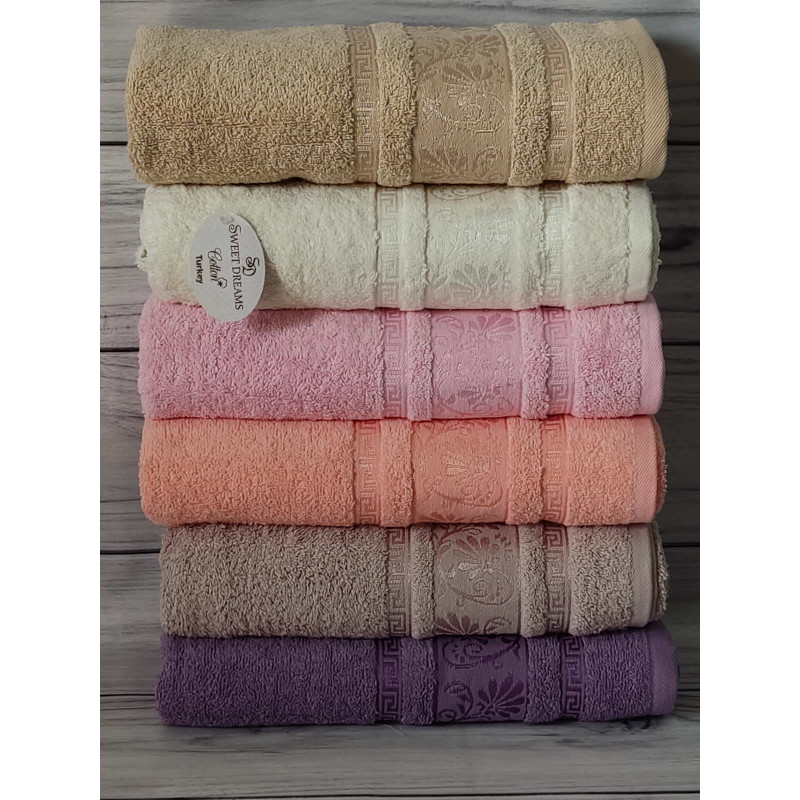 Carmen бавовняні рушники 50х90см., 6шт/уп. Sweet dream Туреччина. (64282)