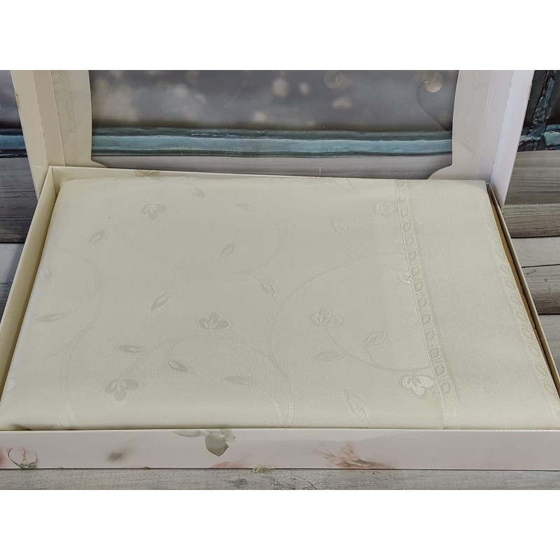 Jackline Туреччина.LUX BORDERED JTD 136 Водовідштовхуюча скатертина 160х220см. (48374)