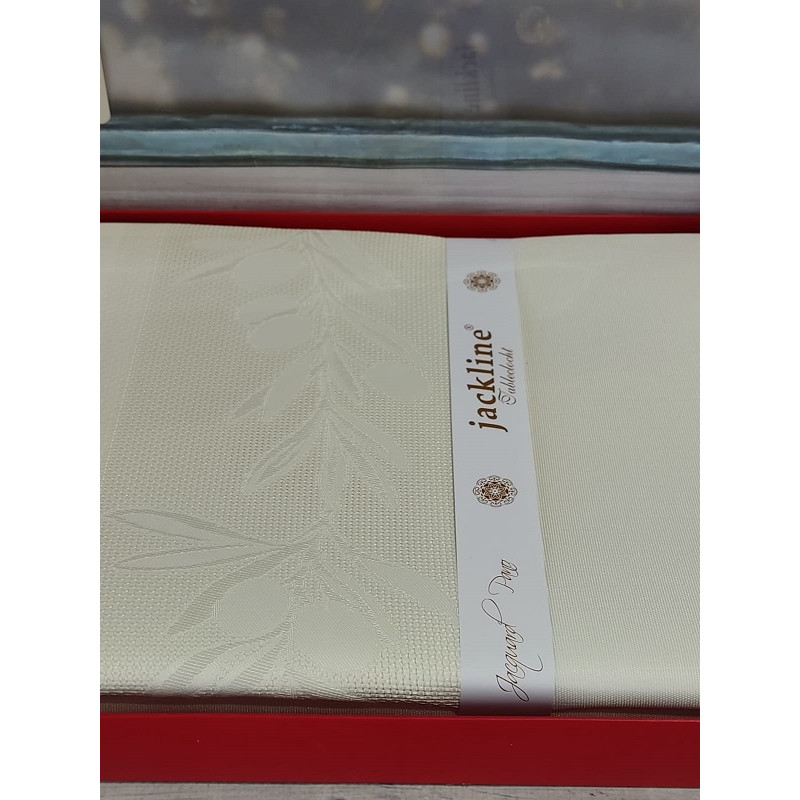 Jackline Туреччина.OLIVE.Жаккардова скатертина 160х220см. (44445)