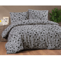 41902 фланелева постіль, євро розмір. Cotton collection Туреччина (47005)
