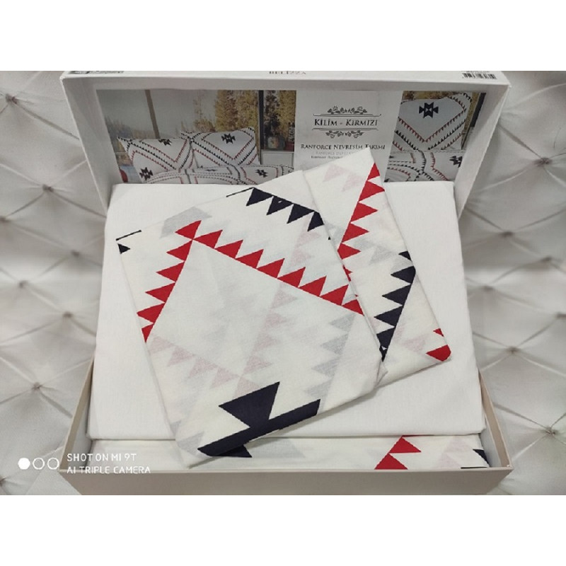 Kilim kirmizi постіль з ранфорсу. Євро розмір. Belizza Туреччина. (71759)