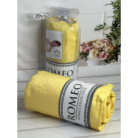 Duz Yellow 180х200см., сатинове простирадло на резинці. RomeoТуреччина. (12612)