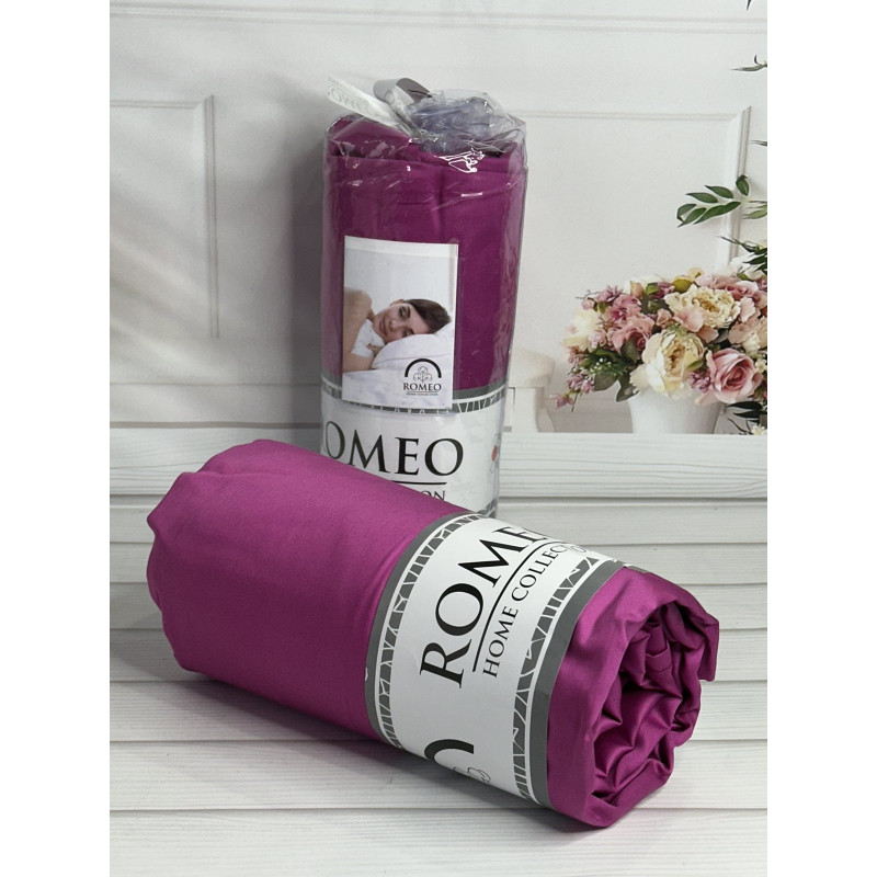 Duz Fusya 180х200см., сатинове простирадло на резинці. RomeoТуреччина. (22733)