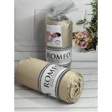 Duz bej 180х200см., сатинове простирадло на резинці. RomeoТуреччина. (23962)