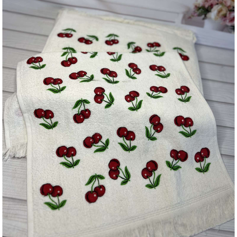 Cherry набір кухонних рушників 40х60см., 12шт/уп. Mame Туреччина. (39917)