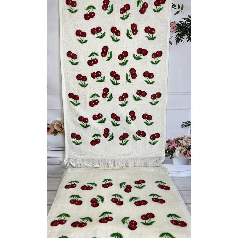 Cherry набір кухонних рушників 40х60см., 12шт/уп. Mame Туреччина. (39917)