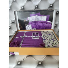 Комплект постільної білизни First class Fushia з покривалом 220х240