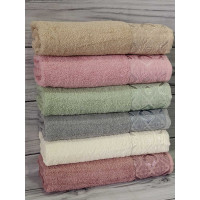 Mame Dalga 70х140см., 6 шт/уп. махрові рушники. Бавовна. Туреччина (40027)