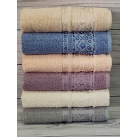 Mame 504 70х140см., 6 шт/уп. махрові рушники. Бавовна. Туреччина (29008)