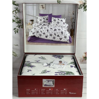 Лавандова мор фланелева постіль. Євро розмір. Romeo Туреччина. (31691)