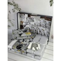 Mila сатинова постільна білизна. Євро розмір. Romeo home Туреччина. (28049)