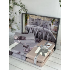 Riona сатинова постільна білизна. Євро розмір. Romeo home Туреччина. (32942)