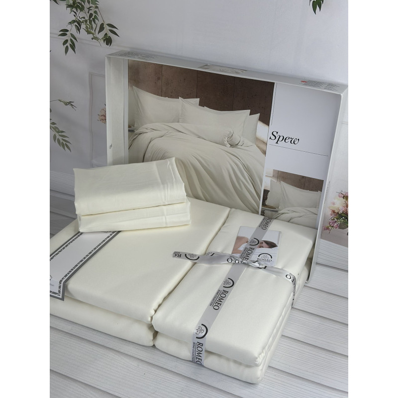 Spew Однотонне сатинове постільна білизна. Євро розмір. Romeo home Туреччина. (84572)