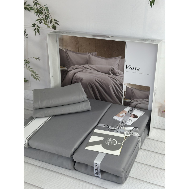 Viars Однотонне сатинове постільна білизна. Євро розмір. Romeo home Туреччина. (82361)