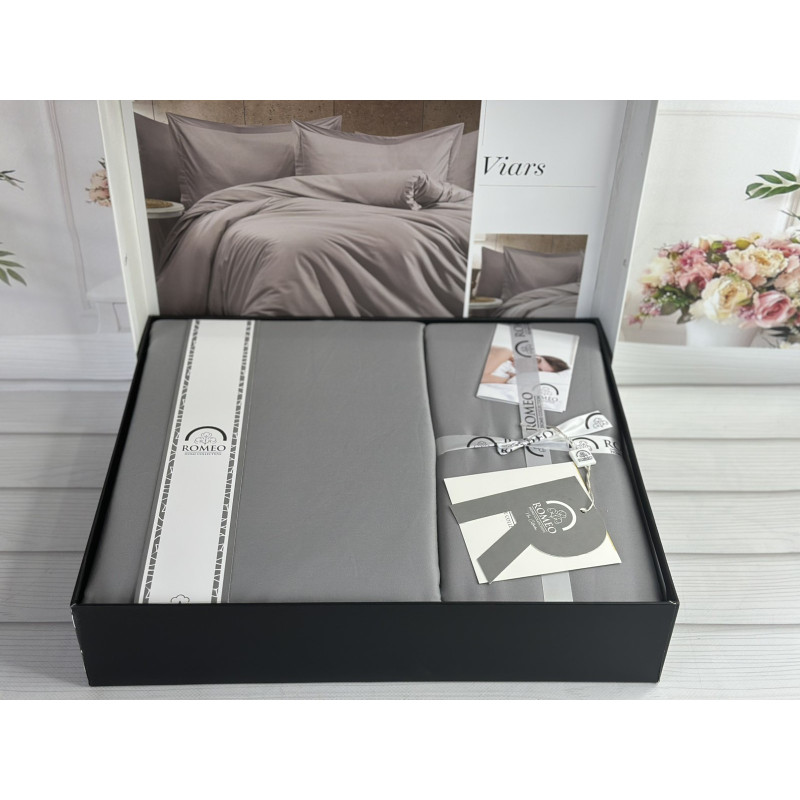 Viars Однотонне сатинове постільна білизна. Євро розмір. Romeo home Туреччина. (82361)