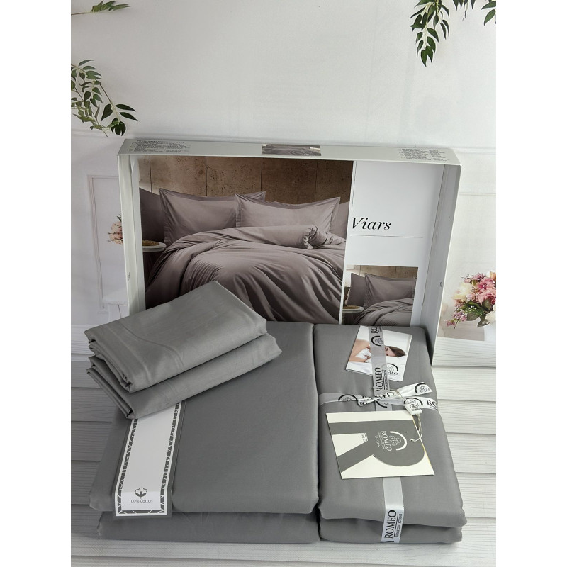 Viars Однотонне сатинове постільна білизна. Євро розмір. Romeo home Туреччина. (82361)