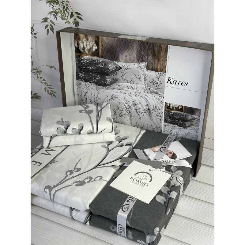 Poplin Kares постіль з поплин. Євро розмір. Romeo home Туреччина. (22813)