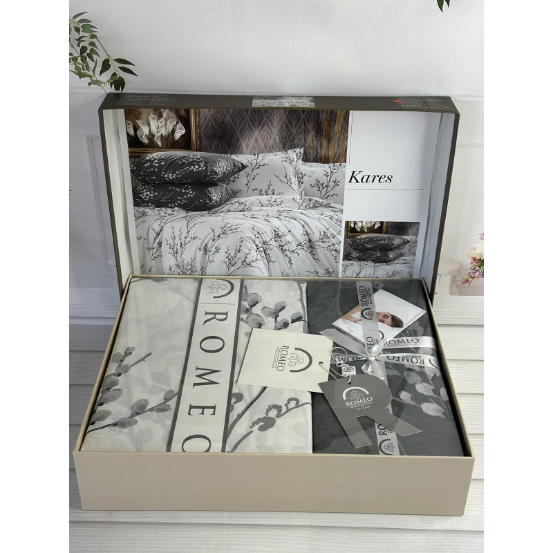 Poplin Kares постіль з поплин. Євро розмір. Romeo home Туреччина. (22813)