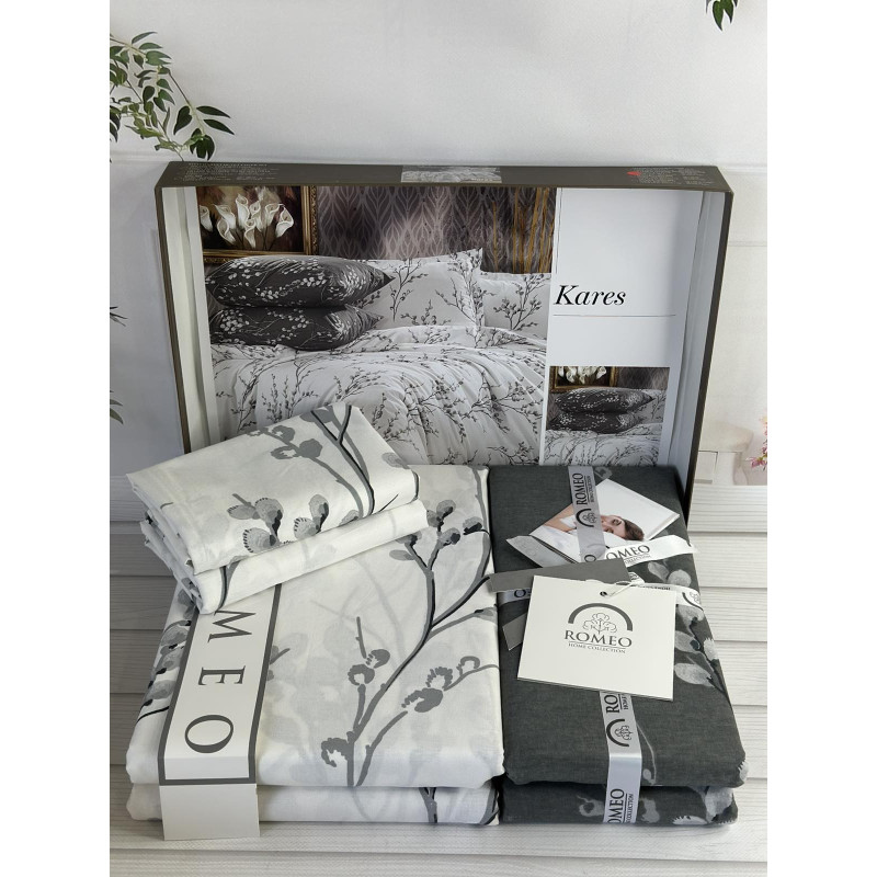 Poplin Kares постіль з поплин. Євро розмір. Romeo home Туреччина. (22813)
