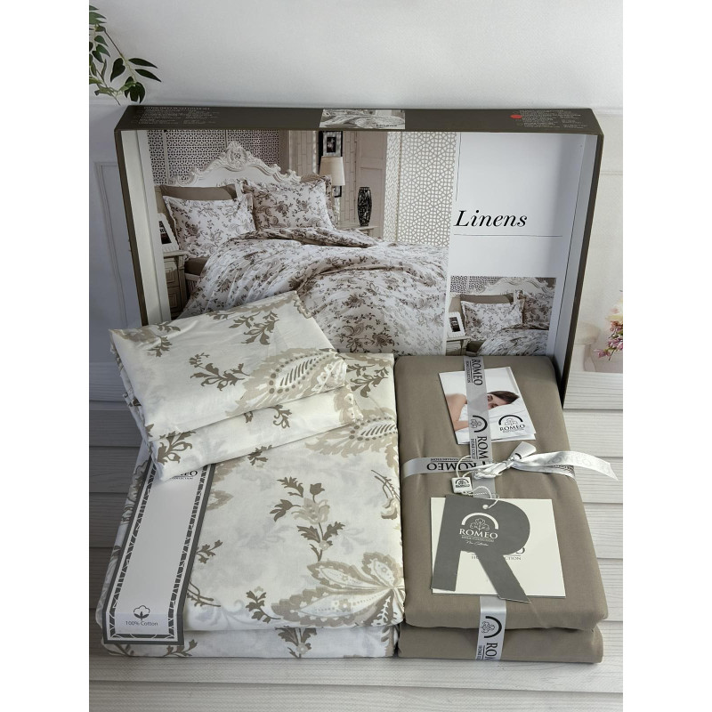 Poplin Linens постіль з поплин. Євро розмір. Romeo home Туреччина. (66290)