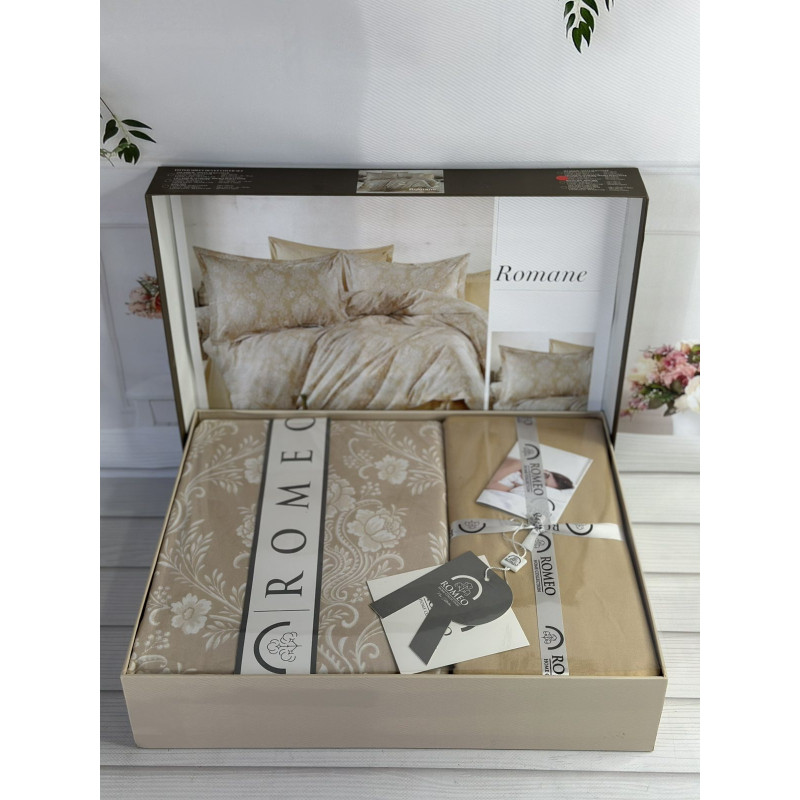 Poplin Romane постіль з поплин. Євро розмір. Romeo home Туреччина. (77547)