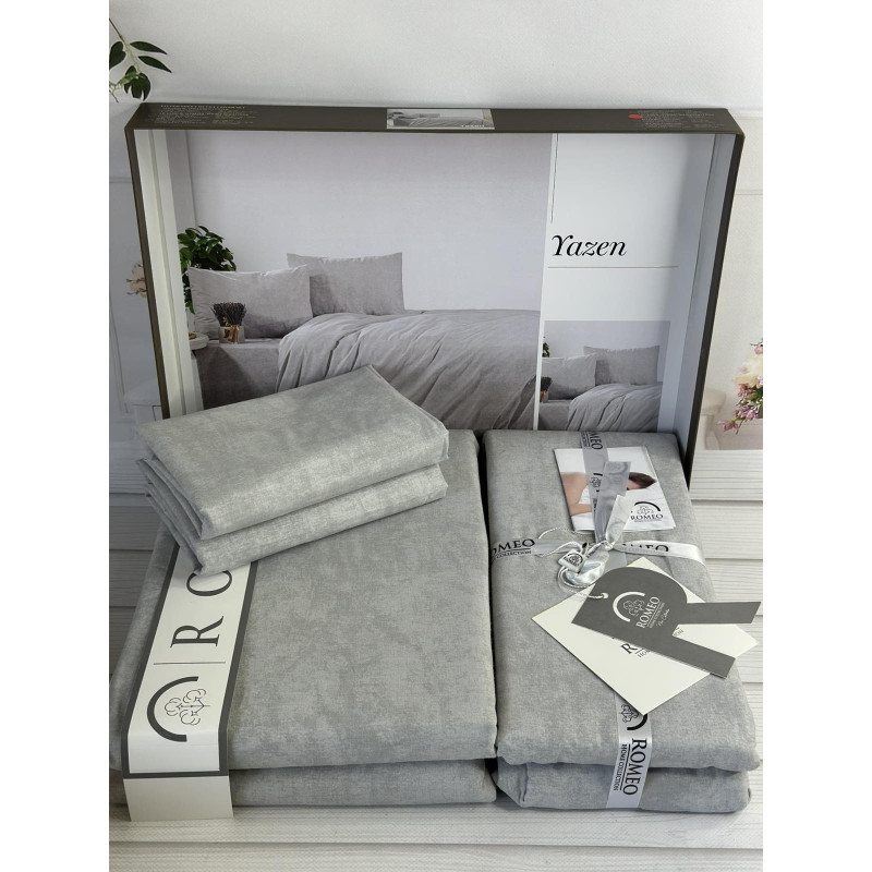 Poplin Yazen постіль з поплин. Євро розмір. Romeo home Туреччина. (65716)