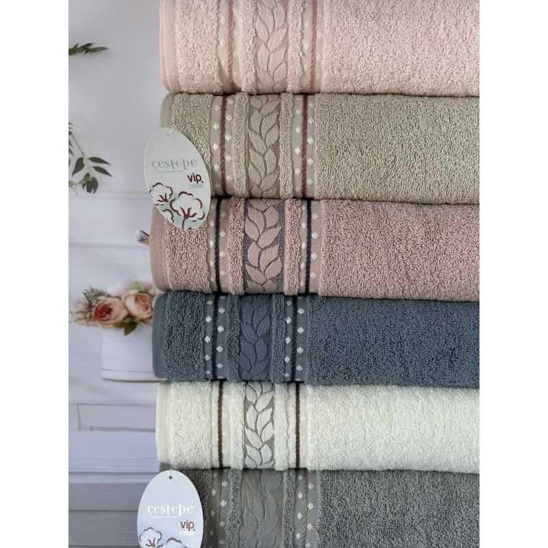 Vip cotton Filiz махрові рушники 50х90см., 6 шт/уп. CestepeТуреччина. (59481)