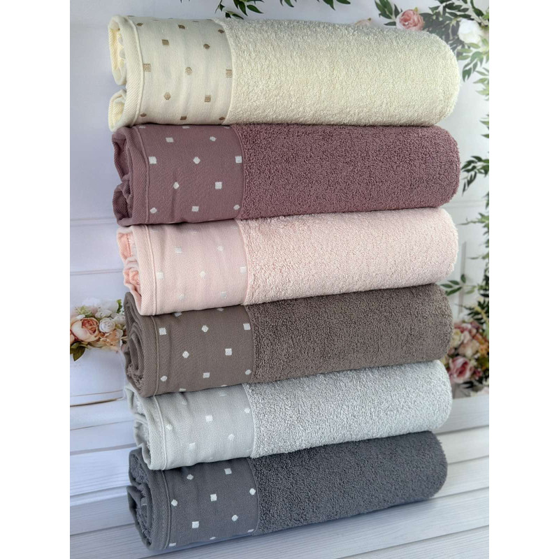 Vip cotton Inci махрові рушники 50х90см., 6 шт/уп. CestepeТуреччина. (87458)