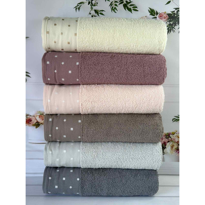Vip cotton Inci махрові рушники 50х90см., 6 шт/уп. CestepeТуреччина. (87458)