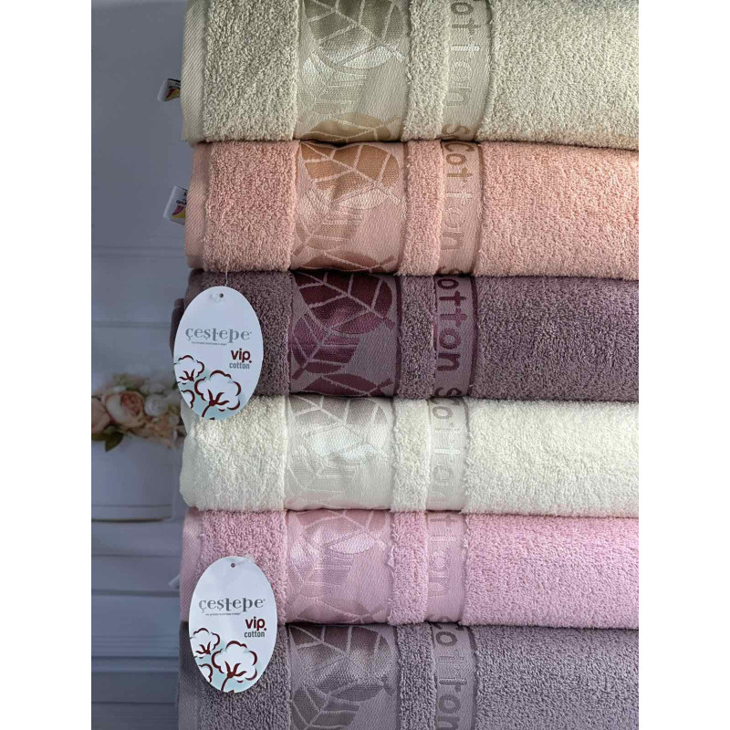 Vip cotton Modalsoft махрові рушники 50х90см., 6 шт/уп. CestepeТуреччина. (69909)