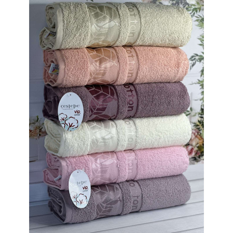 Vip cotton Modalsoft махрові рушники 50х90см., 6 шт/уп. CestepeТуреччина. (69909)