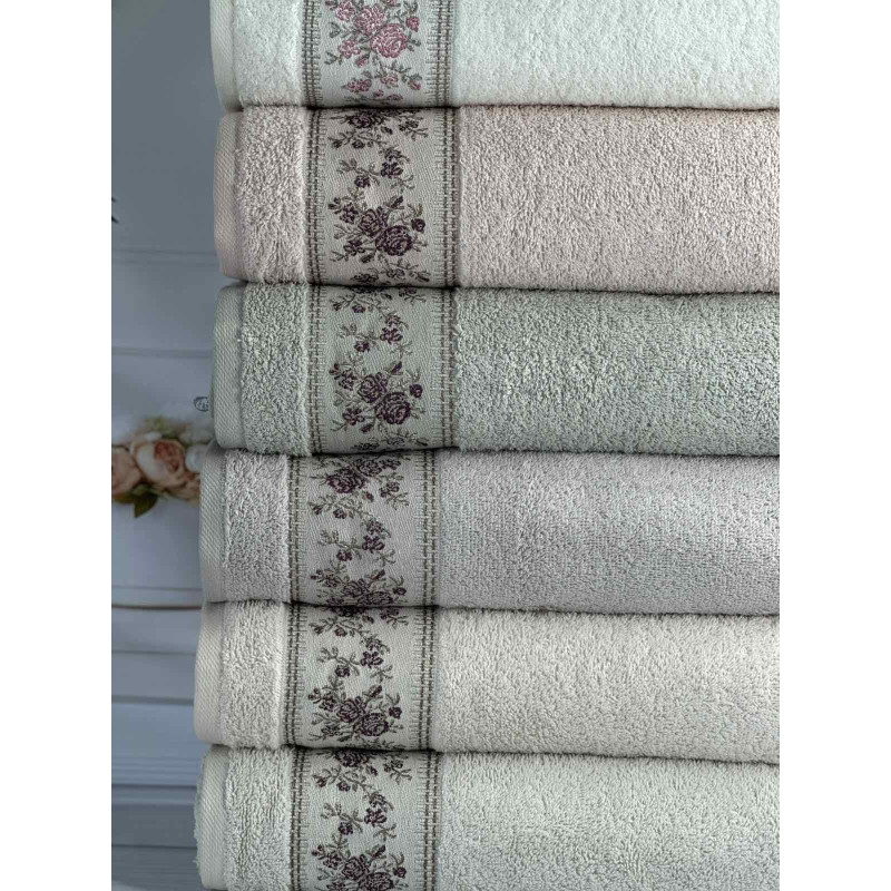 Vip cotton Ronesans махрові рушники 50х90см., 6 шт/уп. CestepeТуреччина. (60259)