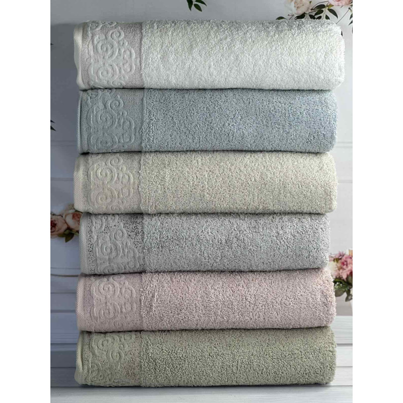 Vip cotton Sila махрові рушники 50х90см., 6 шт/уп. CestepeТуреччина. (32288)