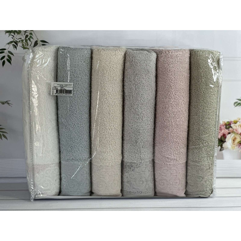 Vip cotton Sila махрові рушники 50х90см., 6 шт/уп. CestepeТуреччина. (32288)